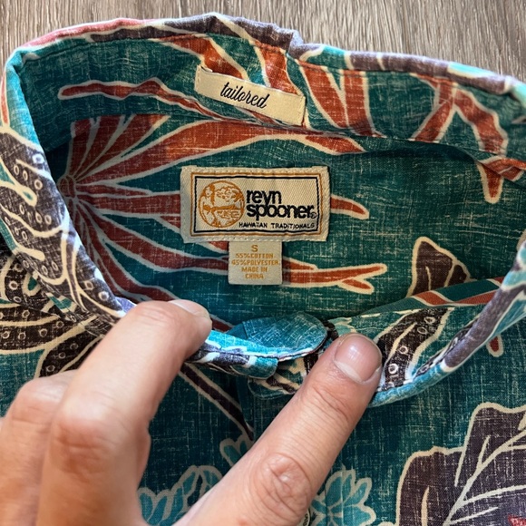 Reyn Spooner Small Hawaiian Aloha Shirt Floral Blue - Picture 4 of 5